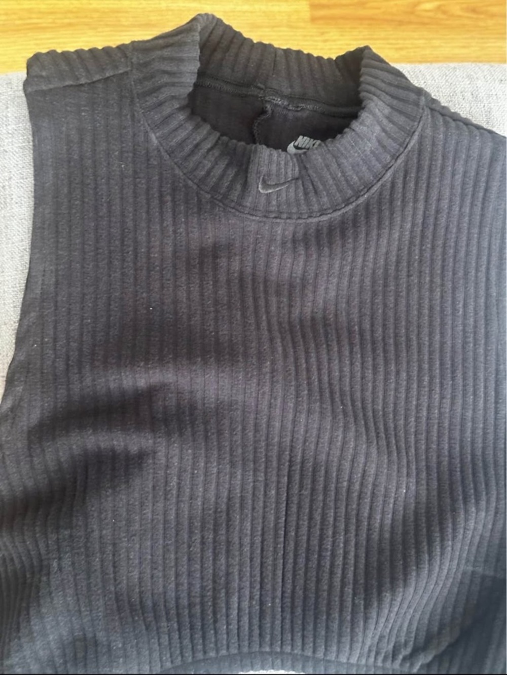 Nike Men’s Black Ribbed Turtleneck Sweater Vest
